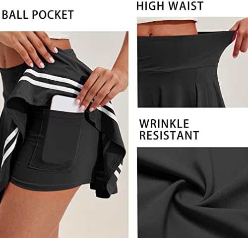 PINSPARK PLED TENISKA SUCINS Women Athletic Golf Skort Activewear ugrađene kratke hlače Sport Outfits Workion Running Mini suknje