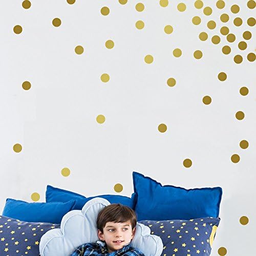 Jednostavna ljepljiva naljepnica Zlatna zidna naljepnica s točkicama Zidna naljepnica sef na zidu-uklonjivi dekor dječje sobe kružne
