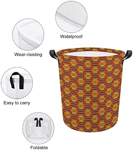 Afrička plemenska tiskana košara za rublje Kente sklopiva košara za rublje torba za odlaganje rublja s ručkama