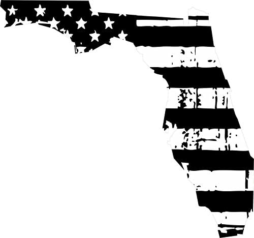 Evan Decals State of Florida crno/bijela naljepnica naljepnica za zastavu vinilna naljepnica 4