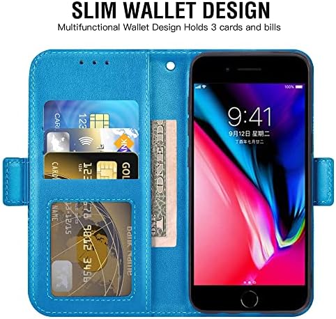 Asuwish je Kompatibilan sa iPhone 7plus 8plus 7/8 Plus Torbica-novčanik i zaštitna folija za zaslon od kaljenog stakla Flip poklopac