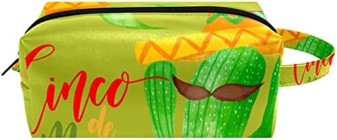 Vodootporna torba za šminkanje, torbica za šminkanje, kozmetički organizator za žene i djevojke, meksički stil kaktus s vrućim zrakom