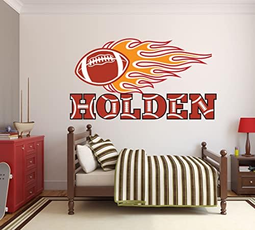 Nogometni naziv zidna naljepnica Personalizirano ime Dekal Boys Soba nogometni zid dekor Sport Umjetnost Dječja spavaća soba dekor
