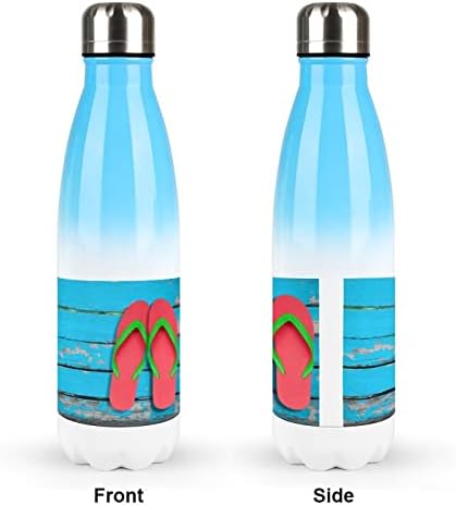 Ljetni flip flops uzorak plaže 17oz Sportska boca vode od nehrđajućeg čelika Vakuum izolirani oblik Cola Reality Sports Flask