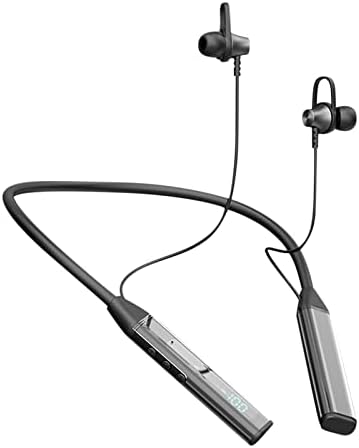 Qonioi bežične slušalice, Bluetooth viseće slušalice, stereo zvuk HD naziva teški bas LED digitalni zaslon, sportski bluetooth slušalice