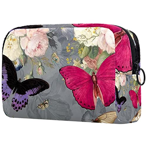 Bee Suncokret na crnoj torbici za malu šminku za torbicu za putovanje kozmetičke torbe prijenosna toaletna toaletna torba za žene djevojke