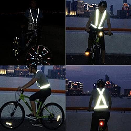 Toptie visoke vidljivosti i udobna reflektirajući prsluk, zupčanik za trčanje, biciklizam, hodanje, 2 x pojasa