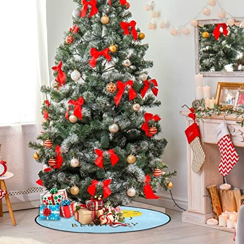 Visesunny božićno drvce prostirka Slatka meda Blue uzorka stajalište stabla za podsta Zakaptaj stabla upijajuća stajališta prostirka