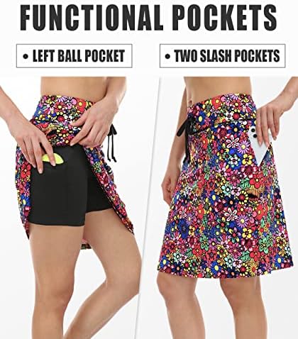 Blevonh ženska golf suknja 20 dužine koljena Skorts suknje teniske suknje s džepovima s džepovima