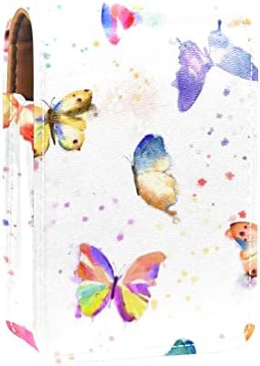 Mini torbica za šminku od ogledala u obliku zrcala torbica s kvačilom futrola za ruž od umjetne kože u boji leptira prekrasno proljeće