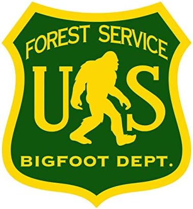 Američka služba za šume bigfoot naljepnica naljepnica naljepnica za samozapisnu vinil sasquatch šumarsko planinarenje 3,66 širok