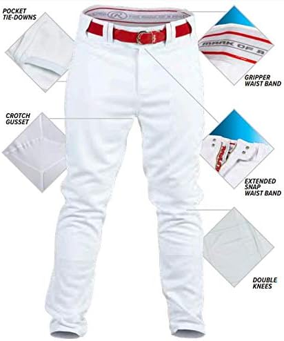 Rawlings Pro 150 Series Game Baseball hlače, odrasla osoba, Pinstripe, puna duljina