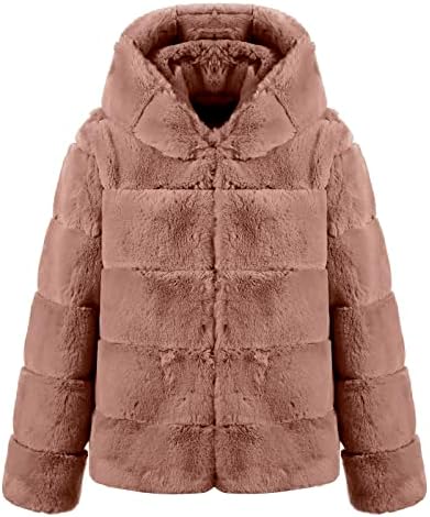 Zimski kaputi za žene obrezane jakne s kapuljačom toplo fleece kardigan nadmašuje modno ublaženo krzno kabine od čvrstih boja vrhovi