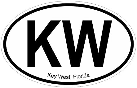 Slap-Art KW Key West FL ovalna naljepnica naljepnice