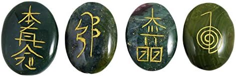 Uskladiti puno 4 PCS afričke žad meditacije uravnoteženja reiki ljekoviti kamen karuna simbol