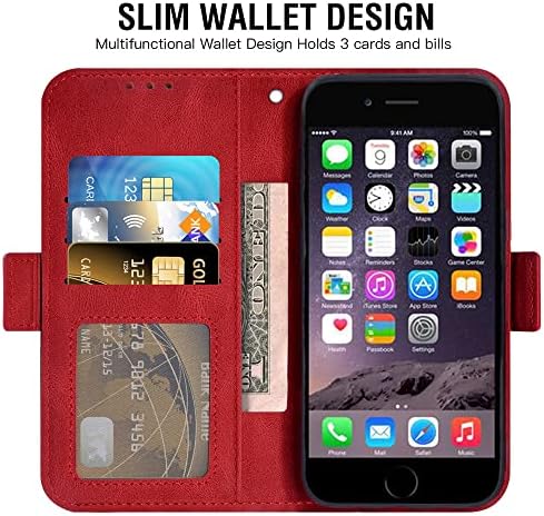 Kompatibilan sa iPhone 6plus 6splus 6 / 6s Plus Torbica-novčanik i zaštitna folija za zaslon od kaljenog stakla Flip-držač za kartice