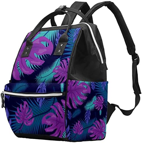 Tropski listovi Tamna boja za ispis pelena ruksak Baby pelena vrećice za presvlačenje multi funkcije Velikog kapaciteta Torba za putovanja