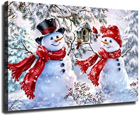 Zabavni snjegović božićni umjetnički plakat i zidna umjetnost slika tisak moderni kućni dekor spavaće sobe poster