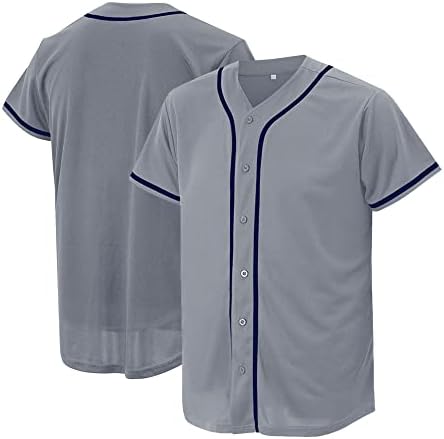 Baseball Jersey za muškarce i žene, košulje za bejzbol za majicu s prilagođenim gumbom, hipster hip hop sportske uniforme