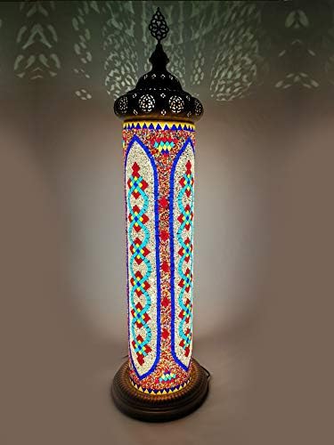 Effak Lights Sudamlasibazaar - Mozaične svjetiljke 57.5 ', turska marokanska svjetiljka, mozaična podna svjetiljka, dekor doma, ukras,