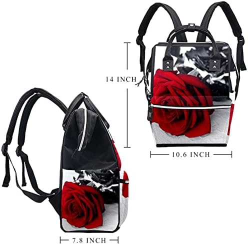 Vintage Crvena ruža cvjetna biljna pelena ruksak Baby Pelena za pelene vrećice za presvlačenje multi funkcije Velikog kapaciteta Torba