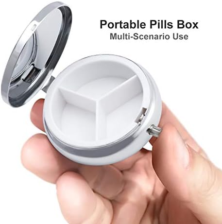 Kutija za tablete s uzorkom mačke okrugla kutija za medicinske tablete prijenosna kutija za tablete spremnik za vitamin organizator
