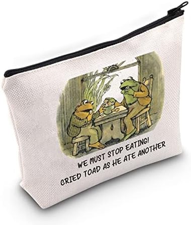 Torba za šminkanje u stilu jahanja žaba i krastača, smiješni poklon žaba i krastača, poklon najboljim prijateljima, poklon knjiga priča