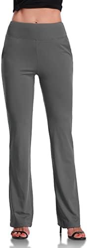 Dayoung bootcut joga hlače za žene za kontrolu trbuha trening bootleg hlače visokog struka 4 puta rastezljive hlače