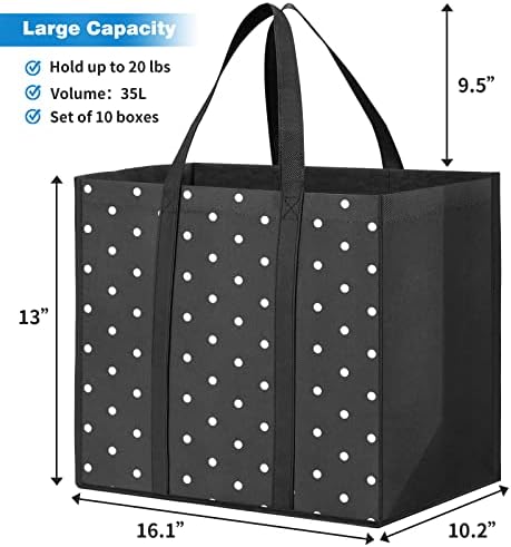 Fab Totes 14 pakiranje vrećica za višekratnu upotrebu 35L torbe s velikim kapacitetom vrećama za višestruku uporabu za namirnice vodootporne