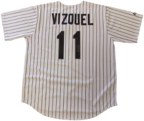 Omar Vizquel Autographed Chicago White Sox dres s dokazom, slika Omara koji potpisuje za nas, PSA/DNK ovjeren, Chicago White Sox, Cleveland