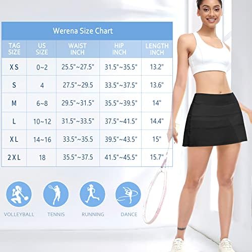 Teniska suknja za žene s 4 džepa Atletic Golf Skorts suknje s kratkim hlačama koje trče sportove