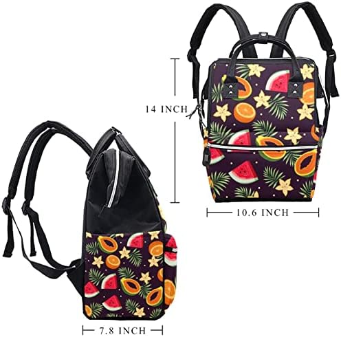 Voće tamne boje uzorak školske vrećice za pelena ruksak vodootporna multifunkcionalna modna torba, torba za njegu