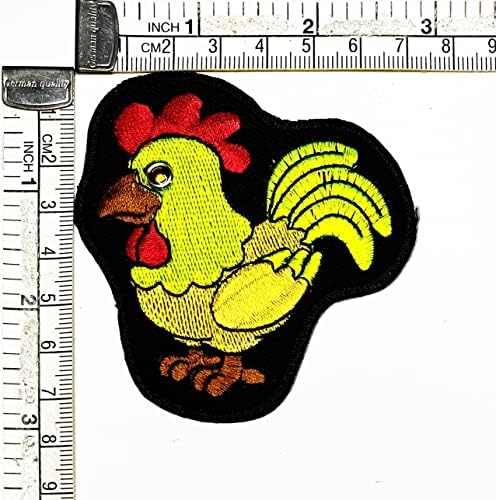 Salvete Plus 3pcs. zeleni pijetao piletina zakrpe naljepnica crtani djeca djeca glačanje na tkanini aplicirano šivanje obrt popravak