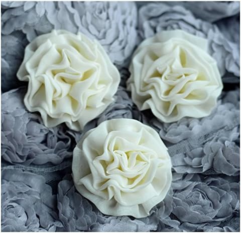 6 šifonskih svilenih ruža cvijet kupusa pupoljak rozete krema od bjelokosti češalj za kosu Za Vjenčanje mašna traka za glavu isječak