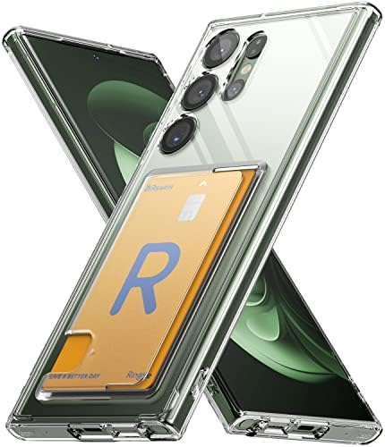 RINGKE FUSION CARD [Transparent Wallet] Kompatibilno sa Samsung Galaxy S23 Ultra 5G futrolom, tvrdog leđa s poklopcem utora za ugradnje