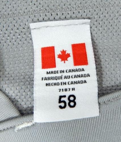 Ontario Reign Game koristio je siva praksa Jersey 58 DP33549 - Igra korištena NHL dresova