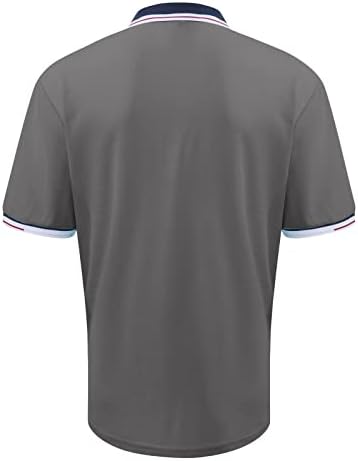 RTRDE muške velike i visoke košulje Kontrastna majica u boji Sportska modna košulja s kratkim rukavima Polo majice za muškarce