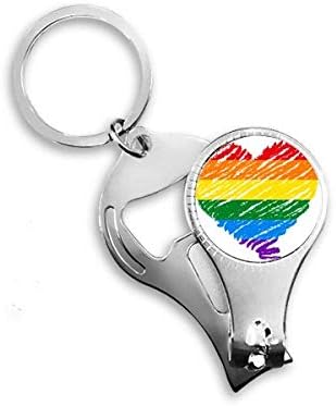 Rainbow gay lezbijsko srce LGBT nokti za nokte za nokte za nokte otvarač za bočice za bočicu