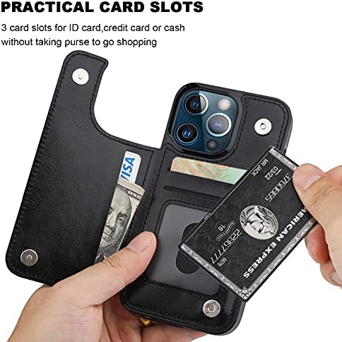 Kompatibilan s torbicom za novčanik od 13 inča s držačem za kartice, futrolom od PU kože s pretincima za kartice, dvostrukom magnetskom