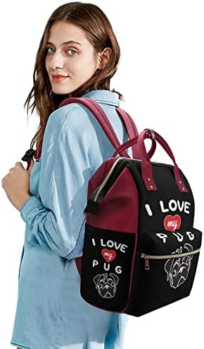 Obožavam svoju vrećicu s pelenom za pelene s pelena Stilska majčinska torba multifunkcionalna vodootporna putovanja dojiranje ramena