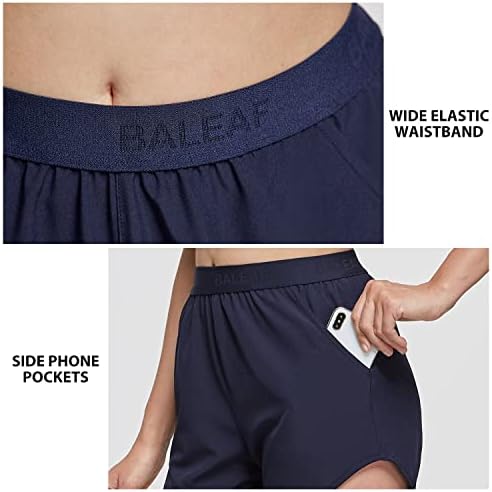 Baleaf žene 3 trkačke kratke hlače brze suhe bez atletskih atletskih treninga kratkih hlača džepova s ​​patentnim zatvaračem