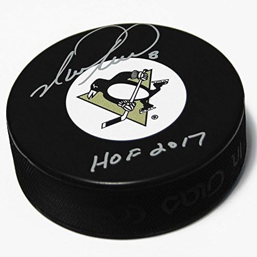 Mark Recchi Pittsburgh Penguins potpisao je hokejaški pak na kojem je pisalo mumbo - NHL pak s autogramom