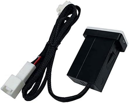 Punjač automobila QC3.0 Brzi punjenje, za Toyota Dual USB port utičnice brzo punjenje, s LED svjetlom, kompatibilni pametni telefoni,
