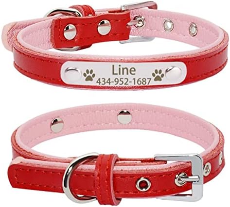 Personalizirano ugravirano ime oznaka kućni ogrlić za pse za male srednje velike pse prilagođene id natpisne pločice meka kože štene