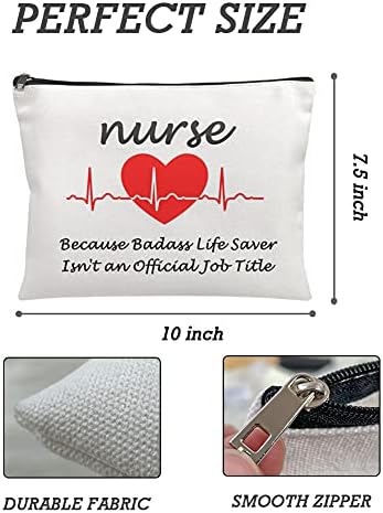 Poklon medicinske sestre za žene - jer loš ušteda života nije službeni naslov posla - smiješna šminka kozmetička torba za svoje suradnike