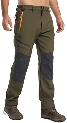 Magcomsen Zimske hlače snježne skijaške hlače 4 džepova otporna na vodu za planinarenje meke ljuske