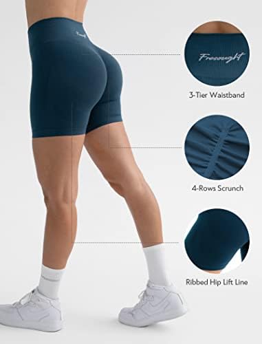 Fresought trening kratke hlače žene visokog struka bešavna kontrola trbuha Scrnch Scren Screng Podizanje teretana biciklista joga kratke