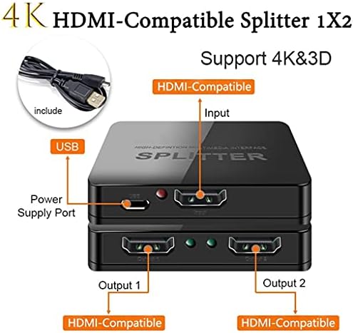 BHVXW -kompatibilni 4K razdjelnik 1 u 2 out 1080p 3D kabel Adapter TV okvir PC VR zaslon za prikaz pretvarač