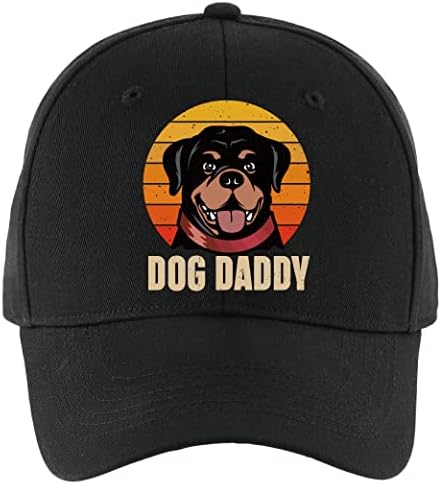 Pishovi Rottweiler pas tata smiješna kapu za bejzbol, krznena djeca retro podesiva bejzbol kapu, poklon za šešir za pse, darovi za