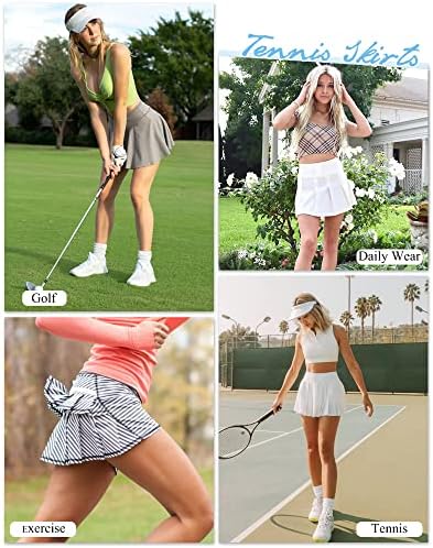 TELALEO 2 PACK PLEAD TENENISKE suknje za žene s džepovima ženske atletske golf suknje suknje suknje